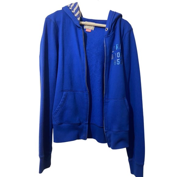 Pink Victoria's Secret Blue zipped lightweight hoodie Florida Gators sz M - Picture 4 of 8